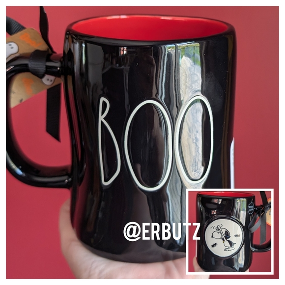 Rae Dunn Other - ❌SOLD❌Rae Dunn x Peanuts BOO 🧛‍♂️ Vampire Snoopy Double Sided Halloween Mug